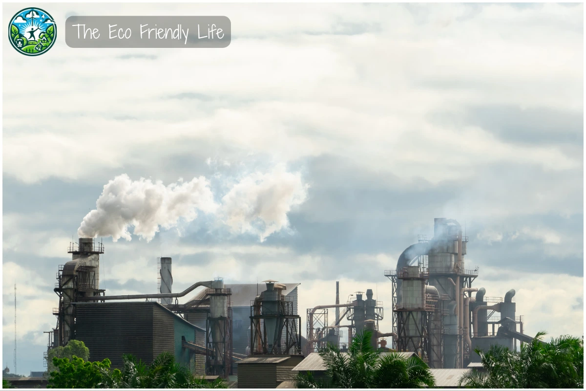 An Image Showing Greenhouse Gas Emissions From A Factory