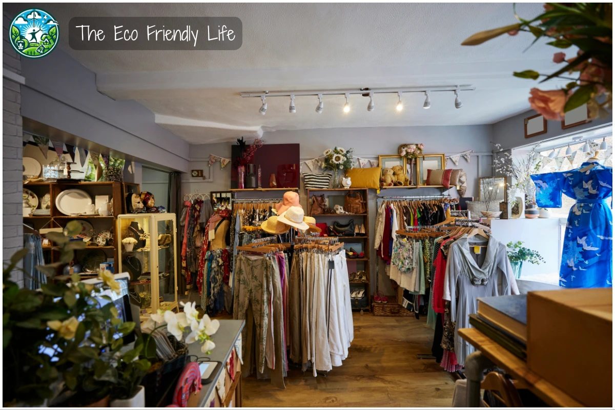 An Image Showing A Charity Shop Selling Used And Sustainable Clothing